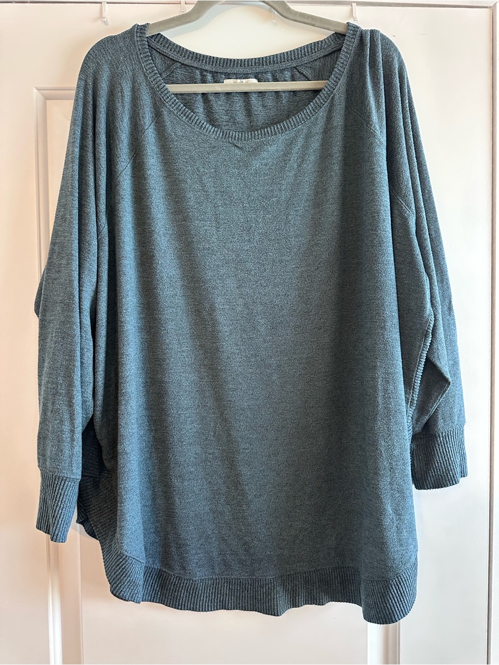 Maurices Slate Blue Scoop Neck Oversized Sweater